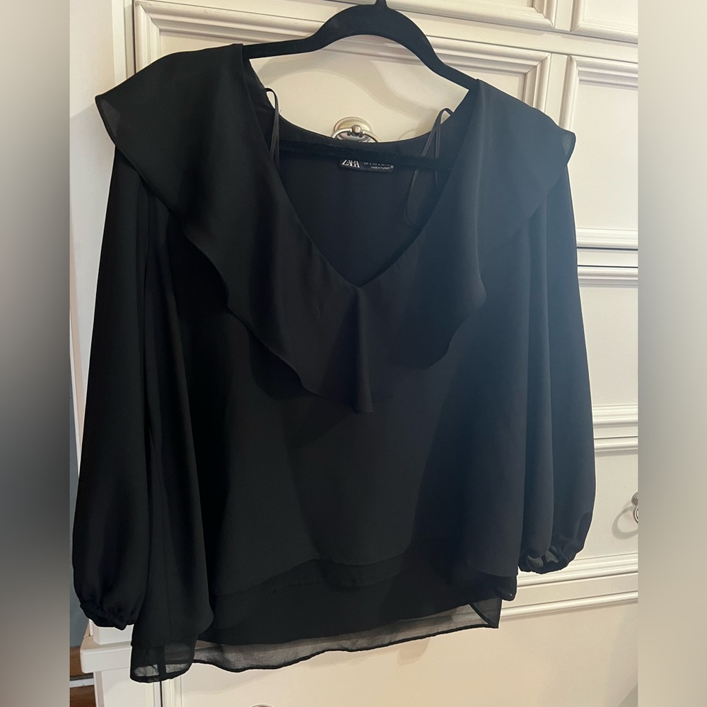Zara black blouse